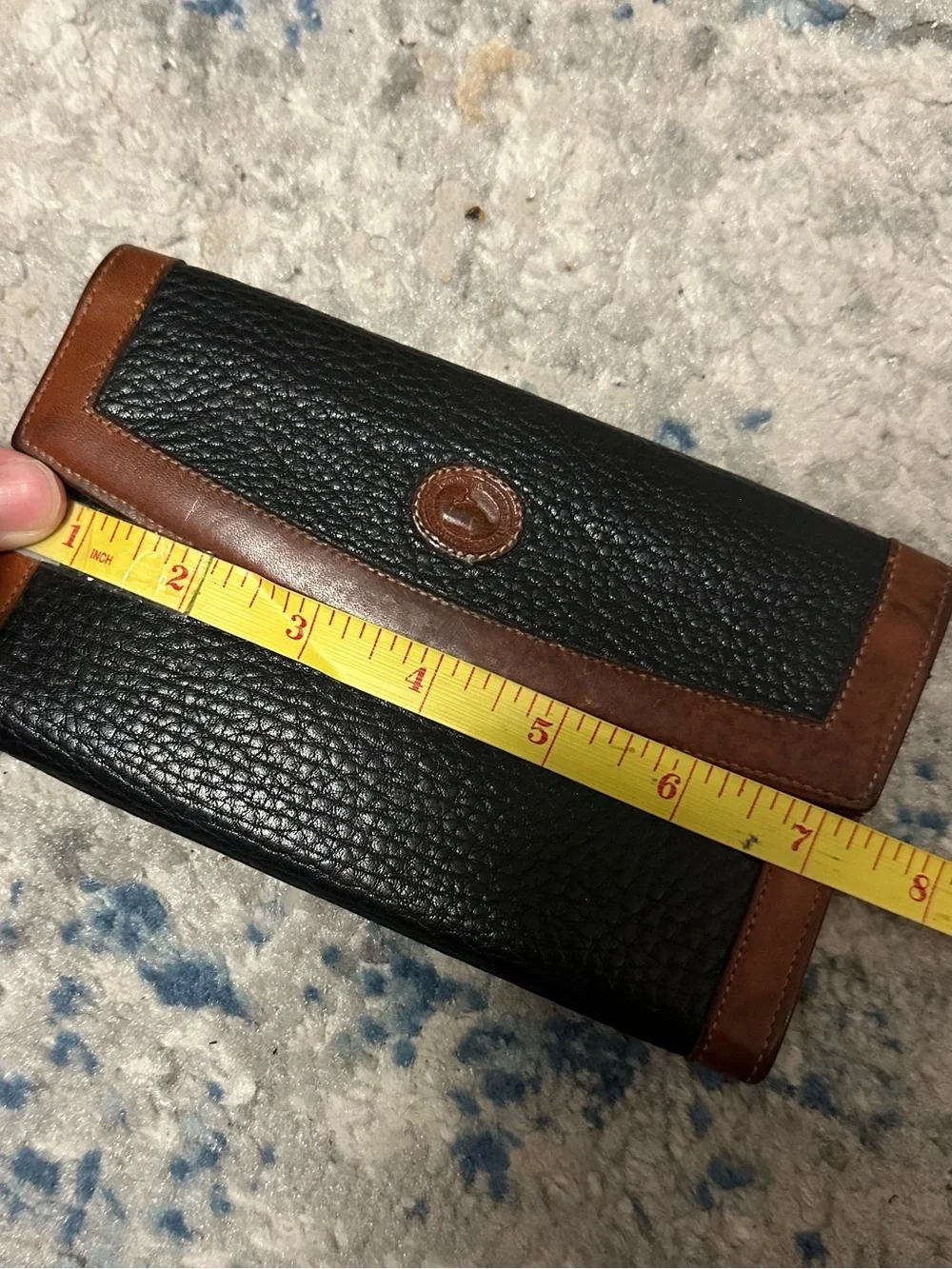 Dooney & Bourke Vintage All-Weather Leather Checkbook Organizer Wallet Pebbled